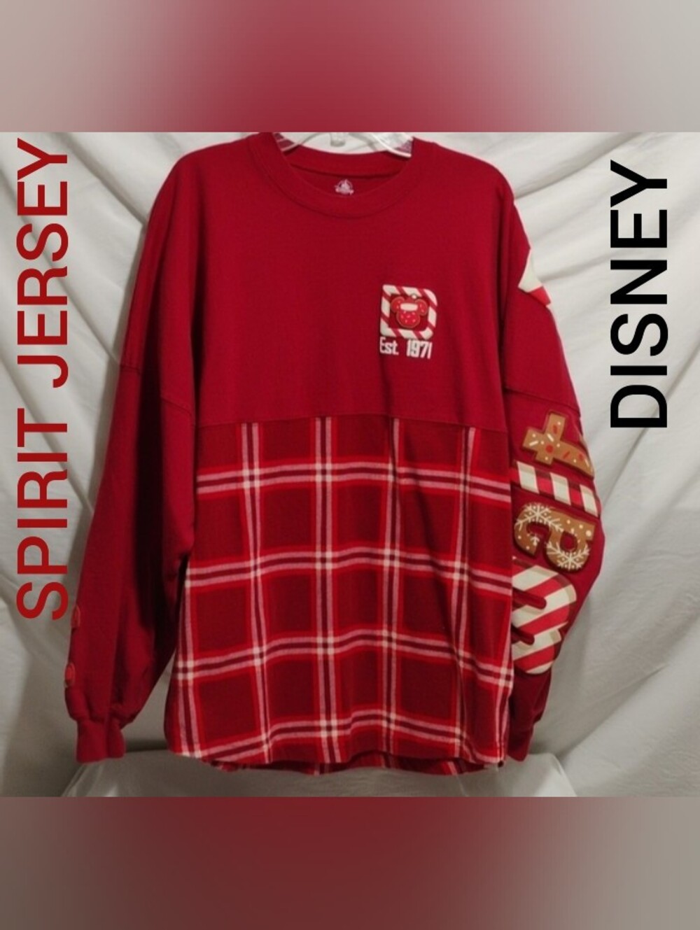 (C-31) SALE! Disney Parks Holiday Walt Disney World Spirit Jersey Worn Like New
